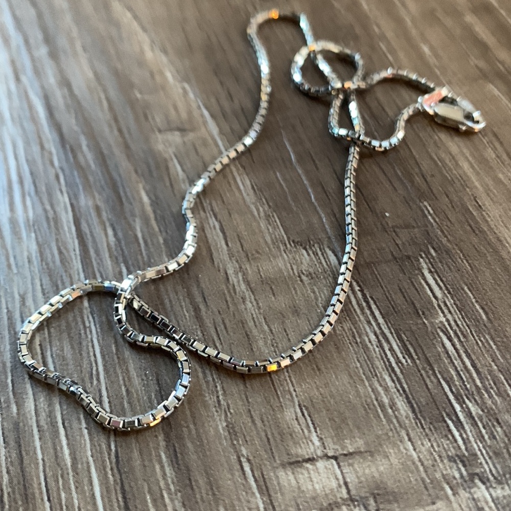 Sterling Silver Box Chain 16” necklace